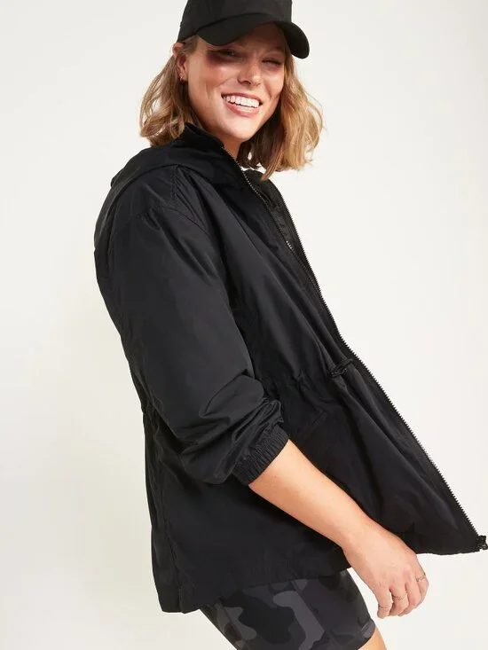 Water-Resistant Hooded Utility Anorak Jacket - Picture 2 of 3